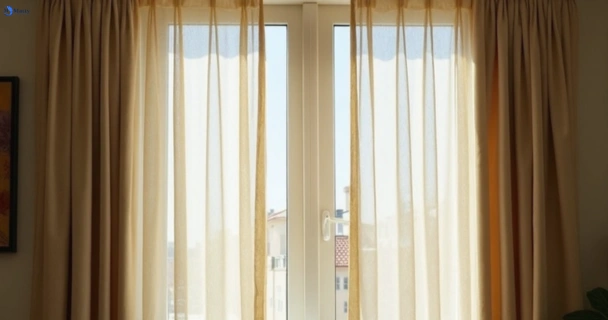 Dusty and dull curtains in burnside-vic before steam cleaning